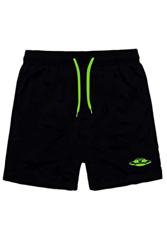 Short Moda Praia Bermuda Lisa Tactel Alien Nave Masculino Universo Esportivo Colorido (GG, ROSA)