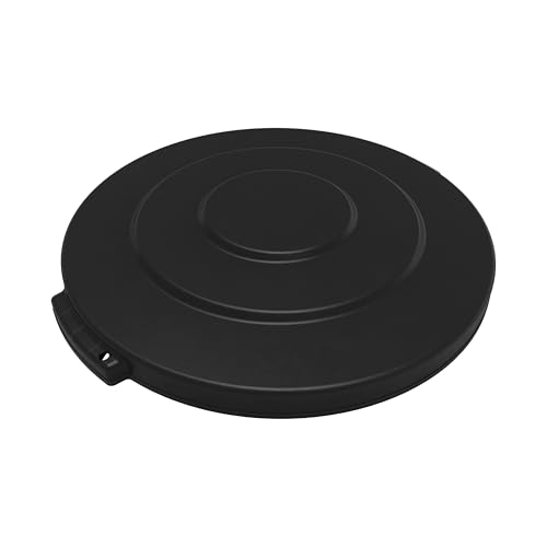 Image of SPARTA Bronco Round Lid for Waste Bin, Trash Can Lid for 10 Gallon Garbage or Recycling, Black