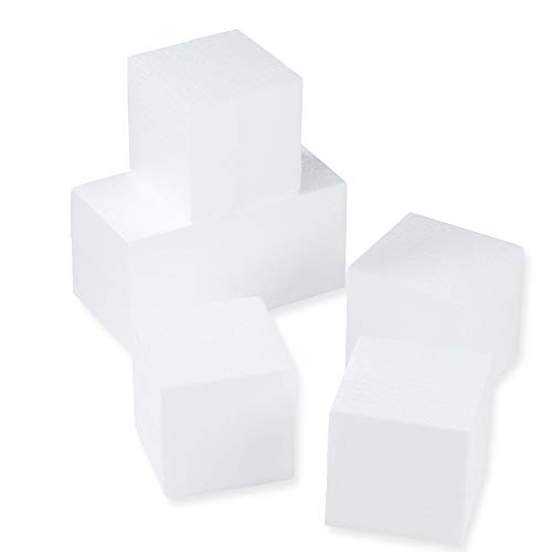 Foam Blocks, Arts and Crafts Supplies (4 x 4 x 4 in, 6-Pack)