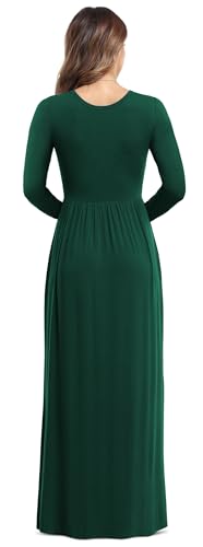 Image of VIISHOW Women's Long Sleeve Loose Plain Maxi Dresses Casual Long Dresses with Pockets