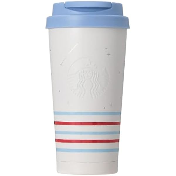 STARBUCKS Stainless Steel TOGO Logo Tumbler Marine Border 16.1 fl oz 473 ml Tumbler Coffee Stubba Present Gift Water Bottle