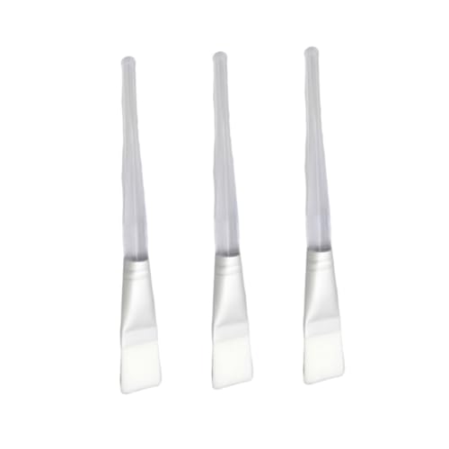FOMIYES 3Pcs Transparent Crystal Face Mask Applicator Brush for Skincare Application for Facial Masks Serums Peels Durable and Comfortable Professional Home Use