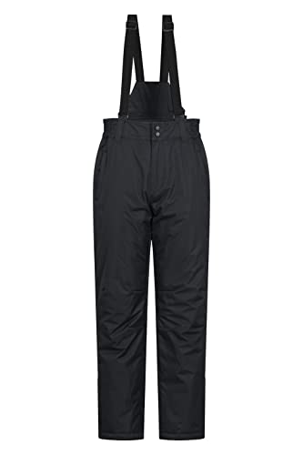 Mountain Warehouse Dusk - Pantaloni Uomo da Sci - Due Tasche, girovita Elasticizzato - Ideale Indumento da Sci, Invernale Nero L