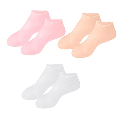 MUSISALY 3Pairs Moisturizing Foot Cover Socks for Women Hydrating Foot Care Socks Exfoliating and Cracking Treatment for Home Pedicure