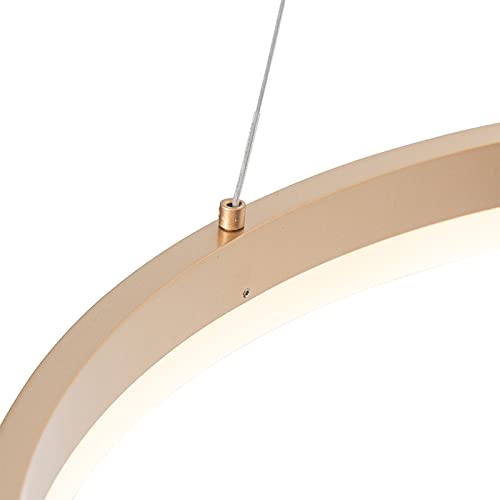 Lustre suspension LED design laiton doré de diamètre 60 cm - 6