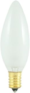 (12 Pack) Bulbrite 401425 - 25CTF/E14 - 25 Watt - 130 Volt - Incandescent - B10 - European (E14) - Frost