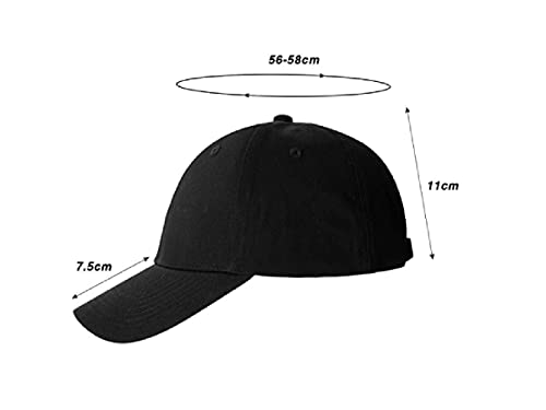 Boné Liso Preto Básico Fitão Unissex Aba Curva Ajuste Metal