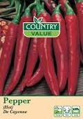Pepper (HOT) De Cayenne Seeds By Country Value. Average 40 Seeds