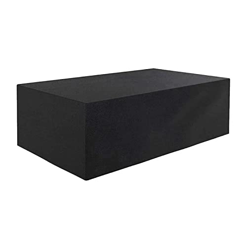 Housse Salon de Jardin Différentes Tailles Protection Bache Table de Jardin Mobilier Extérieur Imperméable Coupe-Vent Anti-UV Résistant Au Froid Housse de Meuble Tissu Oxford Noir 200x100x80cm