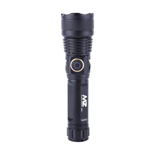 Image of Rechargeable Flashlight - 10000 Lumen High Power LED Torch, 1200M Long Beam, USB-C Charging, 10+ Hours Runtime, Adjustable Zoom Light for Camping, Hiking, Emergency, Outdoor Use (M931 Black)