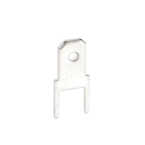 MQXFCZUX 100 Pezzi 4.8 Inserti for lamiera saldata terminale Maschio 250 PCB Spessore capocorda a saldare 0.8 Due Gambe, lamiera saldata PCB