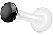 PIERCINGLINE PTFE Labret mit Innengewinde Titan AUFSATZ SCHRAUBDISC FLACH Piercing Lippe Nase Ohr Helix Tragus Medusa Farb & Größenauswahl