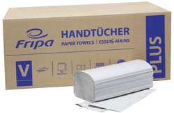 Fripa PLUS C-ręcznik składany, naturalny, 25,0 x 33,0 cm, 1-warstwowy, 3600 arkuszy, ręcznik papierowy