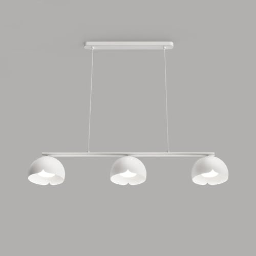Lustre en métal blanc haut de gamme et luminaire suspendu 24W au design géométrique raffiné