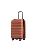 ANTLER - Juno Hard Shell Cabin Suitcase, 56x35x20.5cm 42L, Lightweight & Expandable, 4 Spinner Wheels, Adjustable Handle, Carry On Luggage Approved by easyjet & British Airways, TSA Lock - Soft Orange