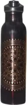 Golden Valley Copper Bottles for Water 1 Litre/Liter/LTR Water Bottle New Sipper Bottle 1000 ml Bottle (Pack of 1, Copper, Copper)