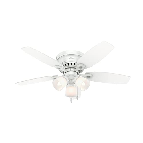 Hunter Hatherton Indoor Low Profile Ceiling Fan with LED Light and Pull Chain Control