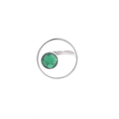 Encuentra la mejor selección de Pia piedra antigua Top cinco. 37 Guntaas Gems - Collet de latón chapado en oro y cuarzo esmeralda para mujer, regalo de cumpleaños para ella, Stone Size -8mm (Approx), Latón Gema, anillo