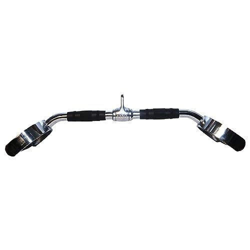 Image of USI UNIVERSAL Cable Machine Attachment LAT Pulldown Attachments Home Gym Triceps Pull Down Attachment Cable Machine Equipments for Home Gym (Silver- LAT Pull Down Bar)