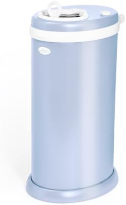 Ubbi Stainless Steel Diaper Pail, No Special Bag, Odor-Locking, Cloudy Blue
