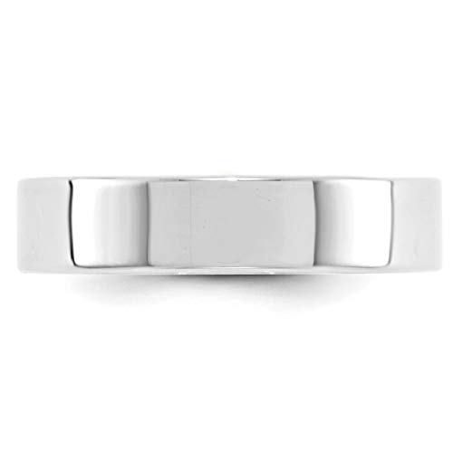 Wedding Band Ring Band 10K White Gold Bridal Jewelry Standard Flat3