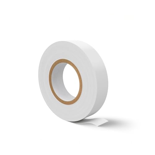 ‌Flame Retardant White Electrical Tape; 1 Roll, 3/4 Inch * 66 Feet;PVC Electric Tape for Under 600V Electric,Repair,Home Outdoor Indoor Wire Insulation,5℉ to 221℉(White)