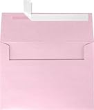 A7 Invitation Envelopes w/Peel & Press (5 1/4 x 7 1/4) - Rose Quartz Pink Metallic (50 Qty) | Perfect for Invitations, Announcements, Sending Cards, 5x7 Photos | Printable | 80lb Paper | 5380-04-50