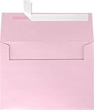 LUXPaper A7 Invitation Envelopes for 5 x 7 Cards in 80 lb. Rose Quartz Metallic, Printable Envelopes...