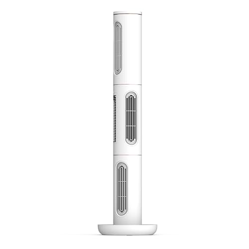 Amig - Ventilador Portátil AIZE-01 | Torre Modular 3 en 1 | Muy Silencioso 45dB | Bajo Consumo 20W | 12 Velocidades y Función Noche | 4 Modos de Viento | Oscilación 360º | Control Remoto