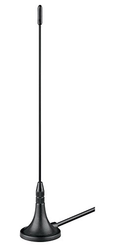 Goobay 67090 DVBT2 Antenne passiv (3 dB) mit Magnetfuß und 2m Koaxialkabel für DVB-T2 HD/DVB-T/DAB Empfang - TV Antenne - terrestrische Antenne TV für den Außenbereich geeignet - Fernsehantenne