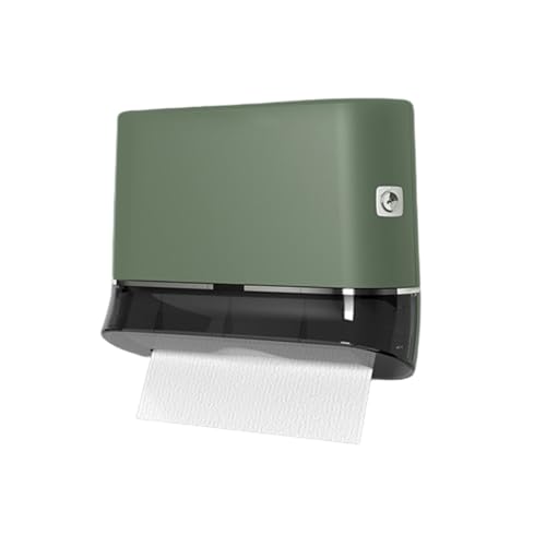 FETGKNBM2 Commercial Paper Towel Dispenser Wall Mount Commercial C Fold Multifold Trifold Tissue Dispenser with Lock Decorative Plastic Hand Towels Holder for Home Office Restroom