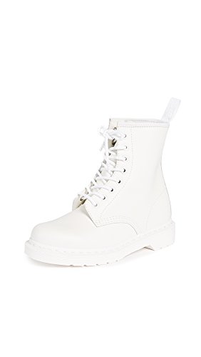 Image of Dr. Martens Women's 1460 Mono 8 Eye Boots, White, 7 Medium US
