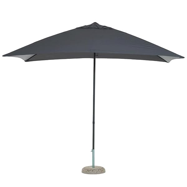 Sicignano | Ombrellone Lipari 3x2 Giardino Antracite, 6 Stecche in Ferro, Telo Poliestere 180 g/m², H.230 cm, Palo Ø3,8 cm - Terrazzo Piscina Ristoranti (Ombrellone senza Base)