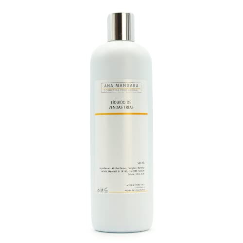 ANA MANDARA - LÍQUIDO PARA TRATAMIENTO DE VENDAS FRÍAS - EFECTO FRÍO - TRIPLE USO - Anticelulítico - Reafirmante y Relajante muscular - 500 Ml