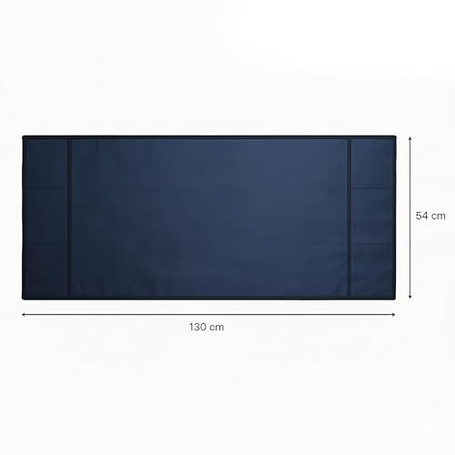 Image of Refrigerator Single Door Waterproof, Dustproof, Refrigerator Top Cover, Protective Cover for Fridges with Extra Storage Space Nylon Top cover with 6 Storage Pockets (Navy Blue,130 x 54 cm)