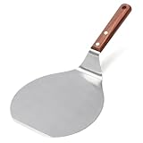 UTENEW Stainless Steel Pizza Spatula Peel Shovel Cake Lifter Wood Handle Plate Holder Baking Tool Baking Homemade Pizza
