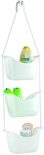 Umbra 022360-670 Bask, White Hanging Shower Caddy, Bathroom Storage and Organizer for Shampoo