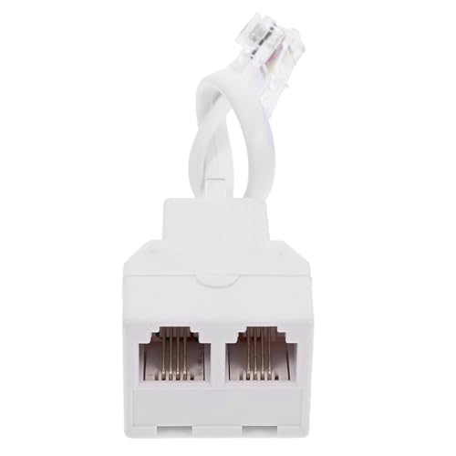 SOPOTUTU Cable De Alimentación Para Teléfono Cubiertas Para Teléfono Divisor Telefónico Adaptador De Conector Telefónico Para Línea De Doble Cable Divisor De Varios Conectores