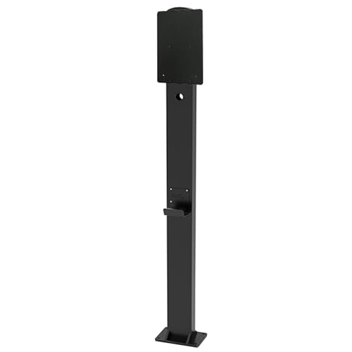 Heavy-Duty Outdoor EV Charger Pedestal Stand - All-Weather Steel Electric Car Charging Station with Cable Management &amp; Secure EV Charger Holder