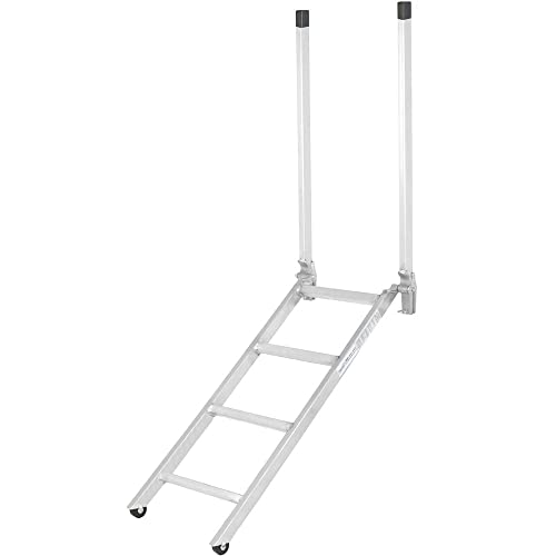 Image of Heavy Duty 48 inch Aluminum Transport Truck Step Deck Ladder for 28 inch to 42 inch Trailer Bed
