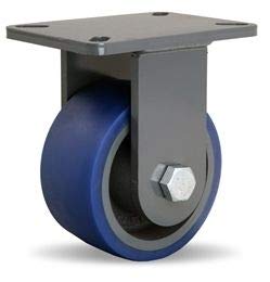 Hamilton Champion Rigid Caster Part# R-CH-63SPB 6" x 3" Ergo-Glide Polyurethane (85A) on Cast Iron Wheel with 3/4" Sealed Precision Ball Bearings - 1,800 lbs Capacity - USA Made