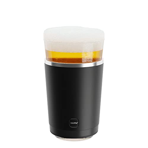 Asobu Vacuum Insulated Double Walled Beer Pint Sleeve and Pint Glass (Black)
