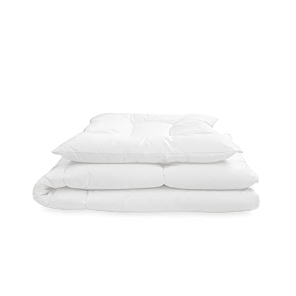 Julius Zöllner Kindersteppbett-Set Basic, Decke mit Kissen, Standard 100 by OEKO-TEX, Größe 100x135 + 40x60 cm, Weiß – Bild 6