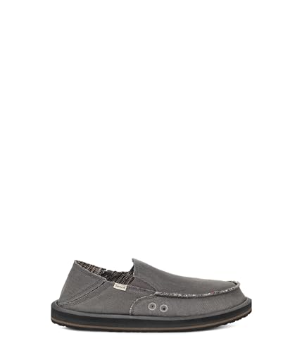 Image of Sanuk Mens Donny Hemp Loafers | Mens Shoes | Slip On Shoes for Men | Men's Slip-on Loafers | Memory Foam Footbed