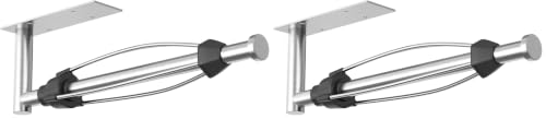 Image of VAEHOLD Self Adhesive Paper Towel Holder Under Cabinet Mount, Wall Mounted Paper Towel Roll Holder with Damping Effect for Kitchen, Bathroom, Wall - SUS304 Stainless Steel (Brushed Silver) (Pack of 2)