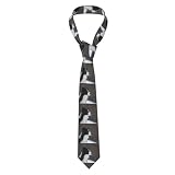 Poadnly Chien Border Collie Tacheté de Neige,Cravates pour hommes Cravates fantaisie en polyester pour fête de mariage