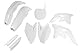 UFO PLAST full KIT WEISS Suzuki RMZ 250 2007-2009, Weiß