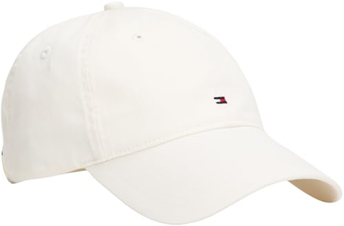 Tommy Hilfiger Gorra Mujer Essential Flag Soft con Bandera Bordada, Marfil (Ivory Petal), Talla Única
