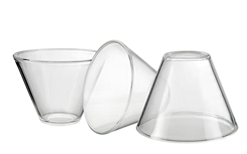 Image of Aspen Creative 23622-60-3, Clear Glass Shade for Lighting Fixture /Vanity Light /Wall Light, Size: 6-1 /8 inch D. x 4-1 /2 inch H., 3Pcs /Pack