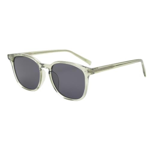 Lunettes de soleil hommes femmes carrées rétro en acétate vert noir